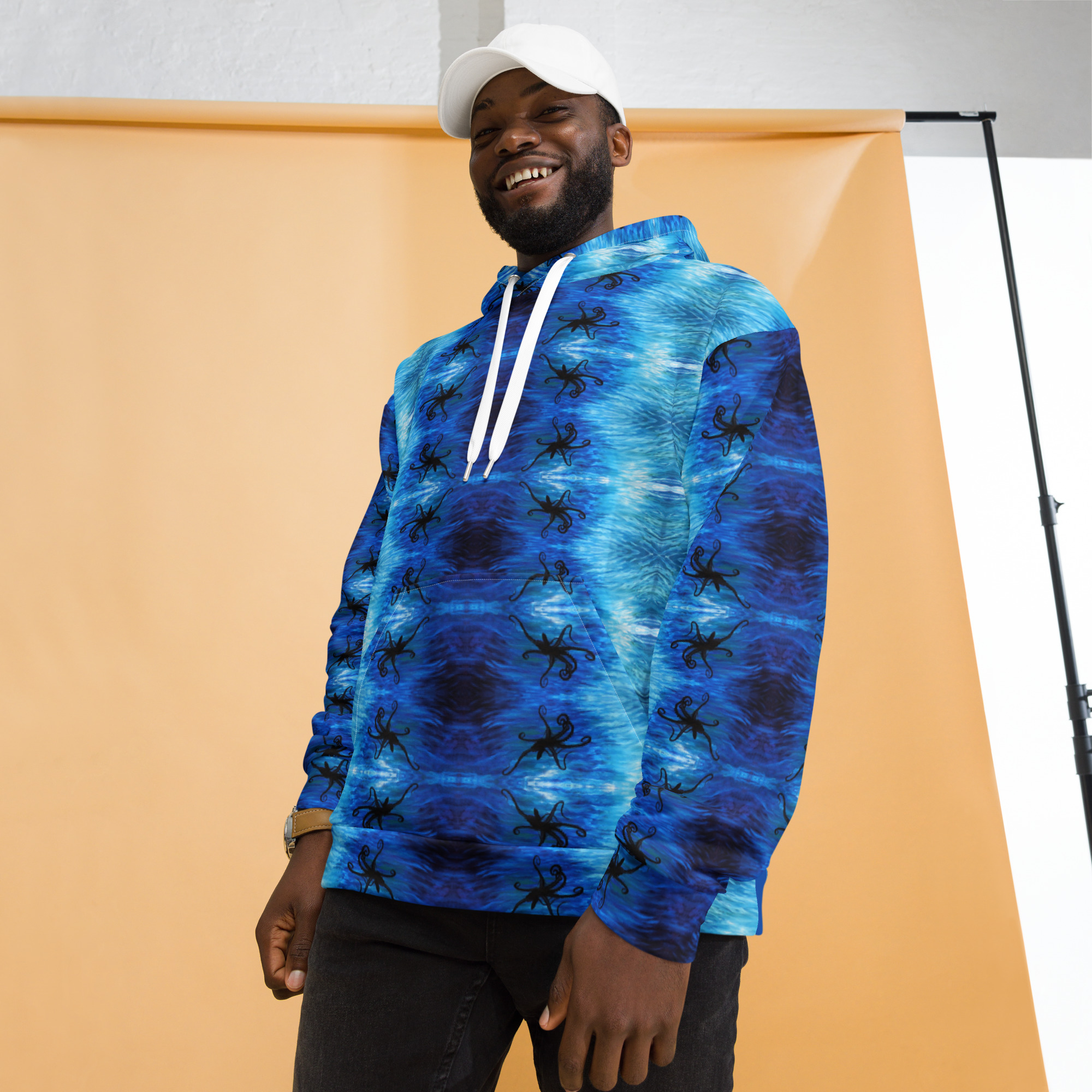 CAVIS Blue Ocean Octopus Unisex Hoodie - Image 15