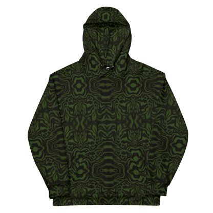 CAVIS Wunderpus Unisex Hoodie, Green Black Octopus Pattern Hooded Sweatshirt - Image 4