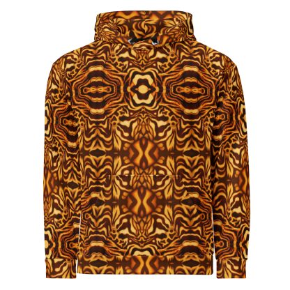 CAVIS Wunderpus Unisex Hoodie, Yellow Orange Octopus Pattern Hooded Sweatshirt - Image 14