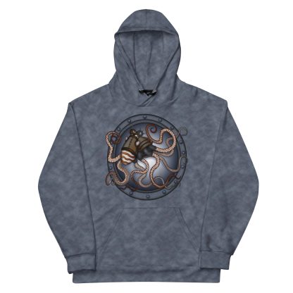 CAVIS a Steampunk Octopus Unisex Hoodie, Alternative Pullover Hooded Sweatshirt - Image 2