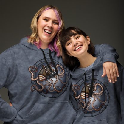 CAVIS a Steampunk Octopus Unisex Hoodie, Alternative Pullover Hooded Sweatshirt - Image 34