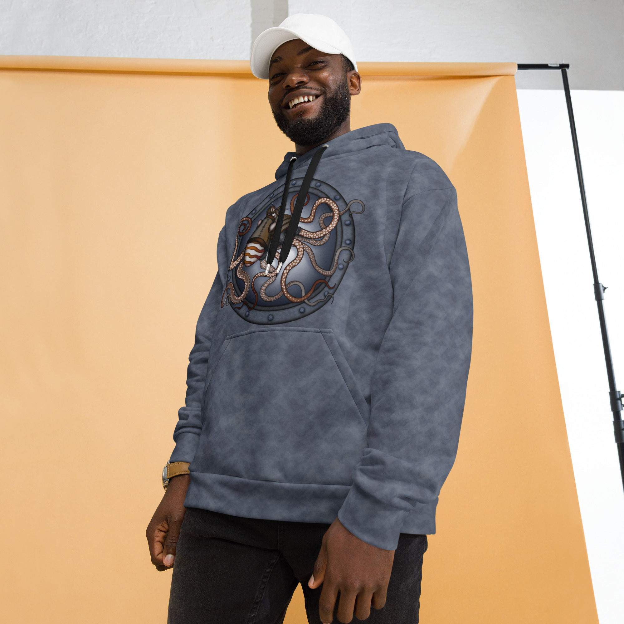 CAVIS a Steampunk Octopus Unisex Hoodie, Alternative Pullover Hooded Sweatshirt - Image 37