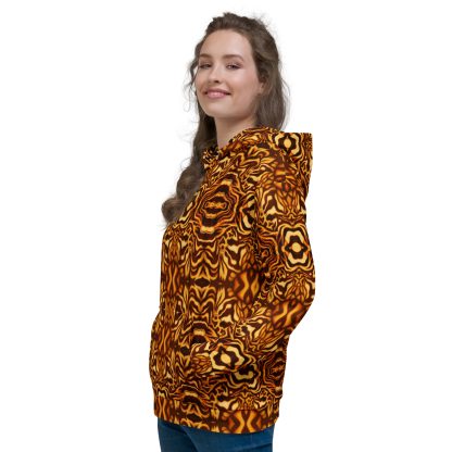 CAVIS Wunderpus Unisex Hoodie, Yellow Orange Octopus Pattern Hooded Sweatshirt - Image 6