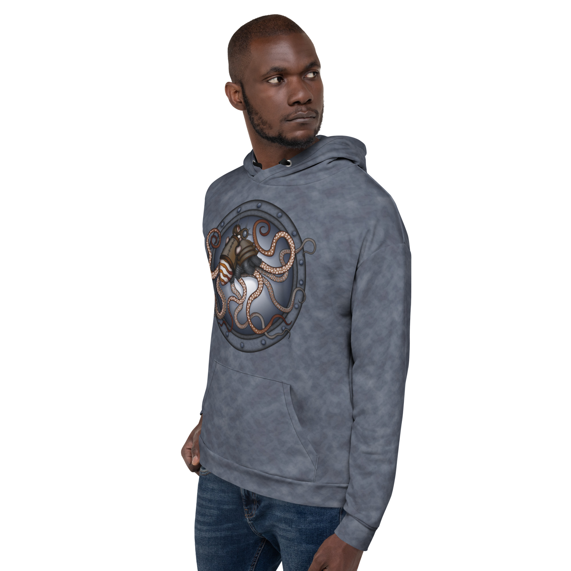 CAVIS a Steampunk Octopus Unisex Hoodie, Alternative Pullover Hooded Sweatshirt - Image 26