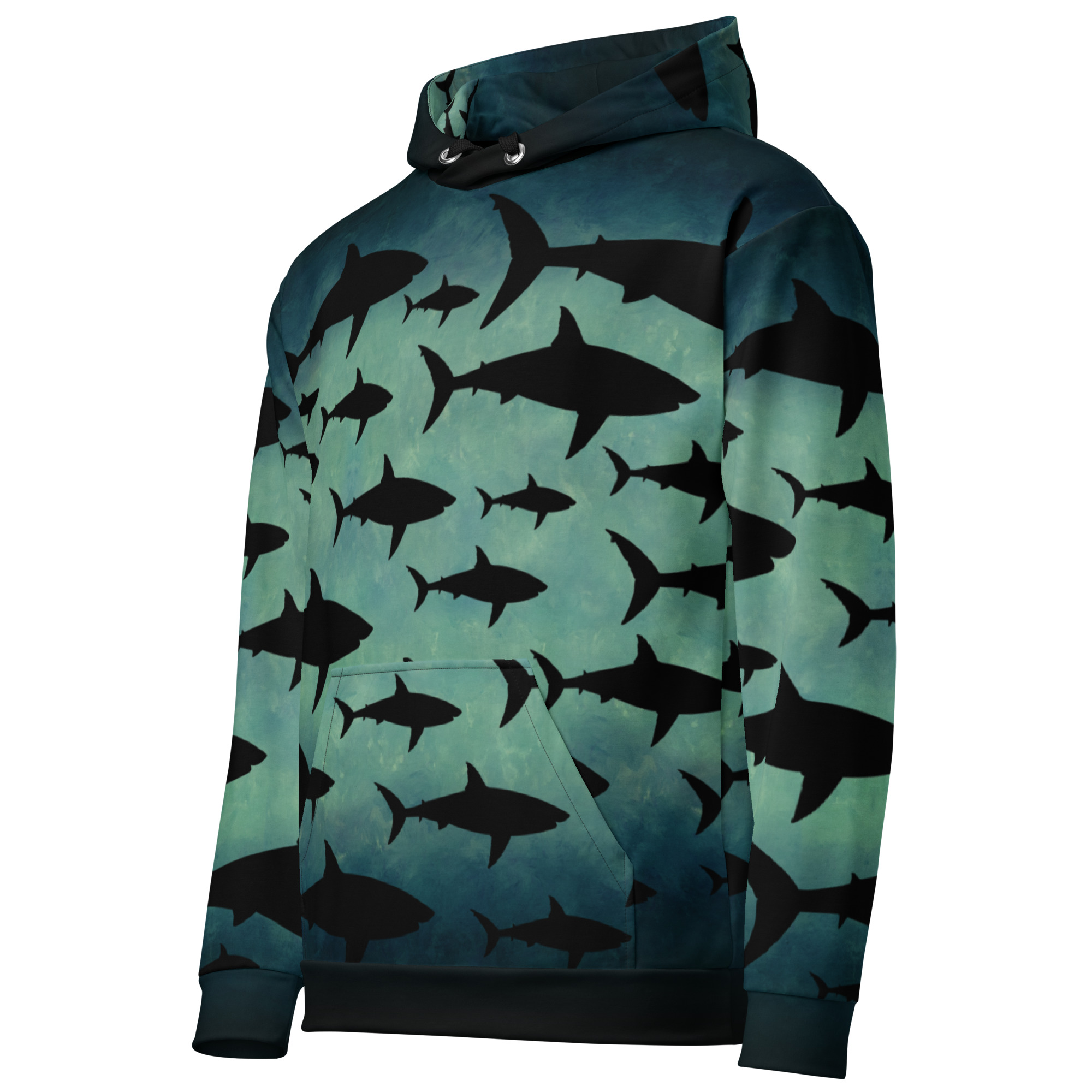 CAVIS Shark Pattern Unisex Hoodie - Image 14