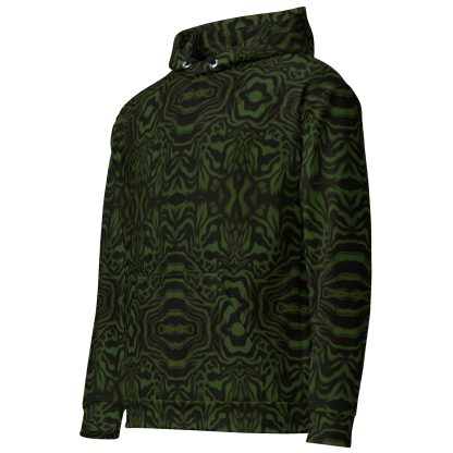 CAVIS Wunderpus Unisex Hoodie, Green Black Octopus Pattern Hooded Sweatshirt - Image 12