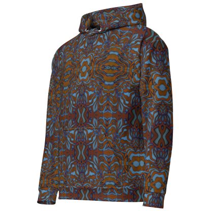 CAVIS Wunderpus Unisex Hoodie, Orange Blue Octopus Pattern Hooded Sweatshirt - Image 12