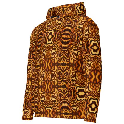 CAVIS Wunderpus Unisex Hoodie, Yellow Orange Octopus Pattern Hooded Sweatshirt - Image 13