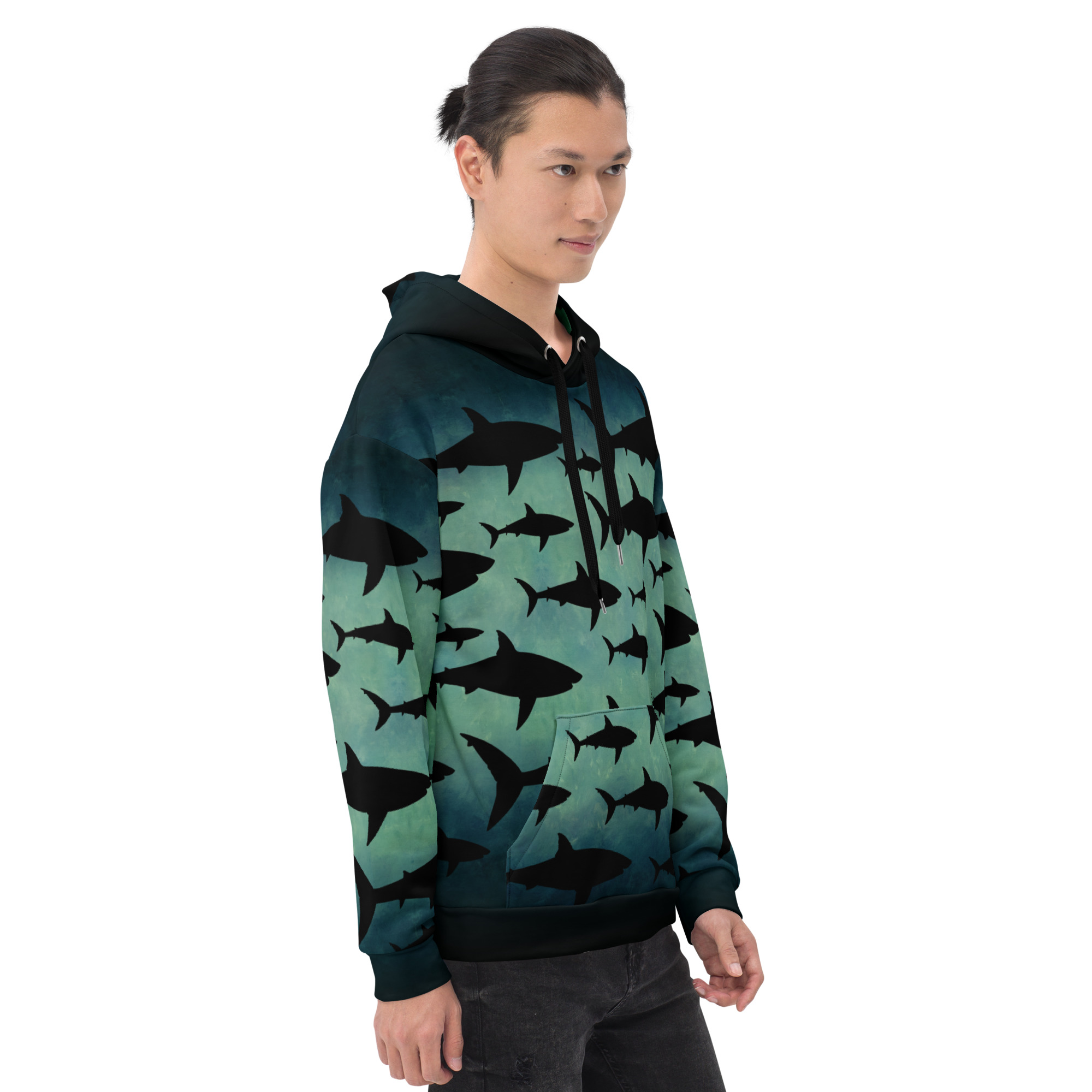 CAVIS Shark Pattern Unisex Hoodie - Image 11
