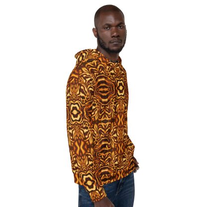 CAVIS Wunderpus Unisex Hoodie, Yellow Orange Octopus Pattern Hooded Sweatshirt - Image 8