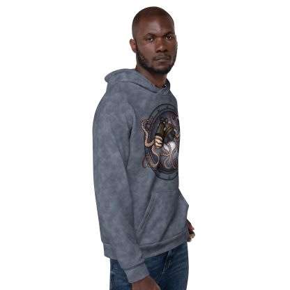 CAVIS a Steampunk Octopus Unisex Hoodie, Alternative Pullover Hooded Sweatshirt - Image 25