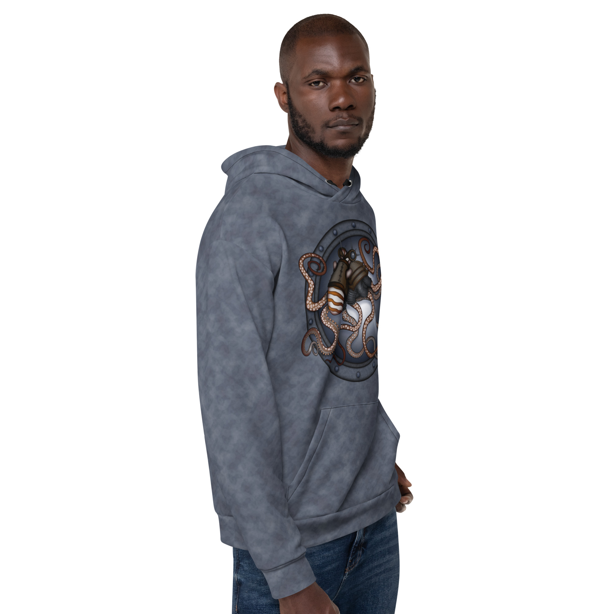 CAVIS a Steampunk Octopus Unisex Hoodie, Alternative Pullover Hooded Sweatshirt - Image 25
