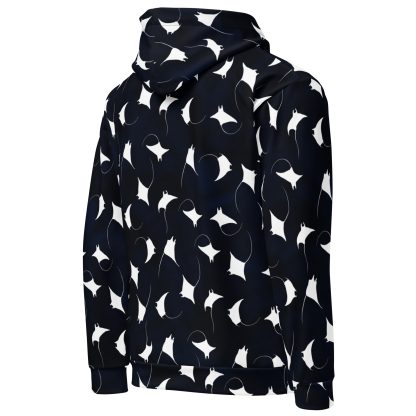 CAVIS Mobula Ray Unisex Hoodie, Alternative Devil Rays Goth Fashion Hooded Sweatshirt - Image 11