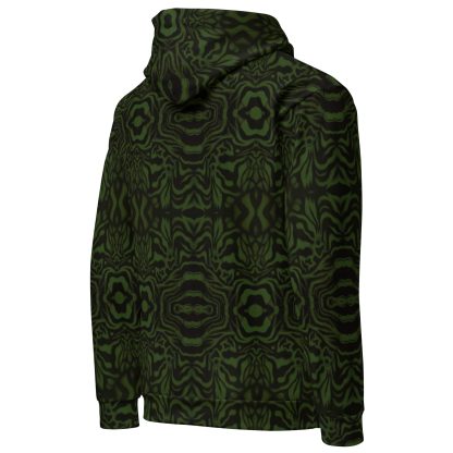 CAVIS Wunderpus Unisex Hoodie, Green Black Octopus Pattern Hooded Sweatshirt - Image 10