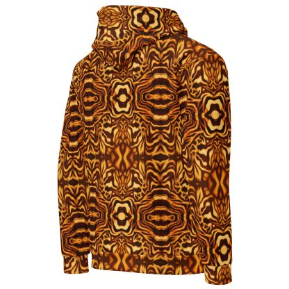 CAVIS Wunderpus Unisex Hoodie, Yellow Orange Octopus Pattern Hooded Sweatshirt - Image 11