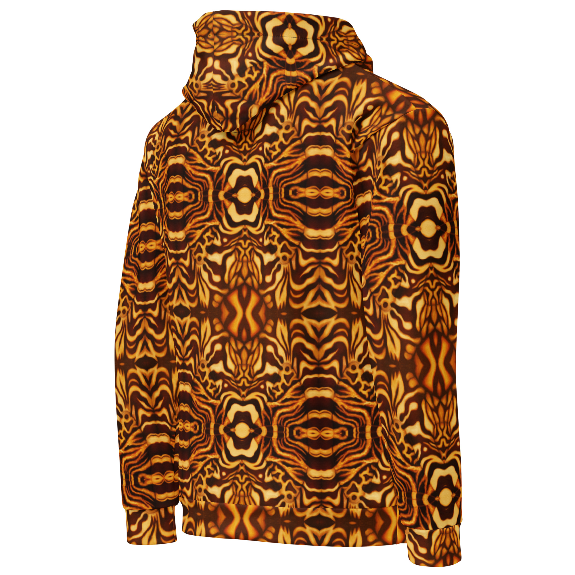 CAVIS Wunderpus Unisex Hoodie, Yellow Orange Octopus Pattern Hooded Sweatshirt - Image 11