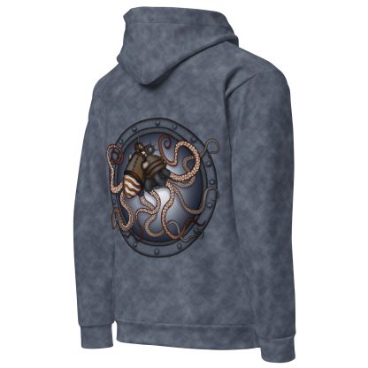 CAVIS a Steampunk Octopus Unisex Hoodie, Alternative Pullover Hooded Sweatshirt - Image 28