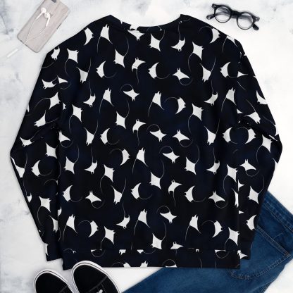 CAVIS Mobula Ray Unisex Sweatshirt, Alternative Devil Rays Goth Fashion Long Sleeve Top - Image 11