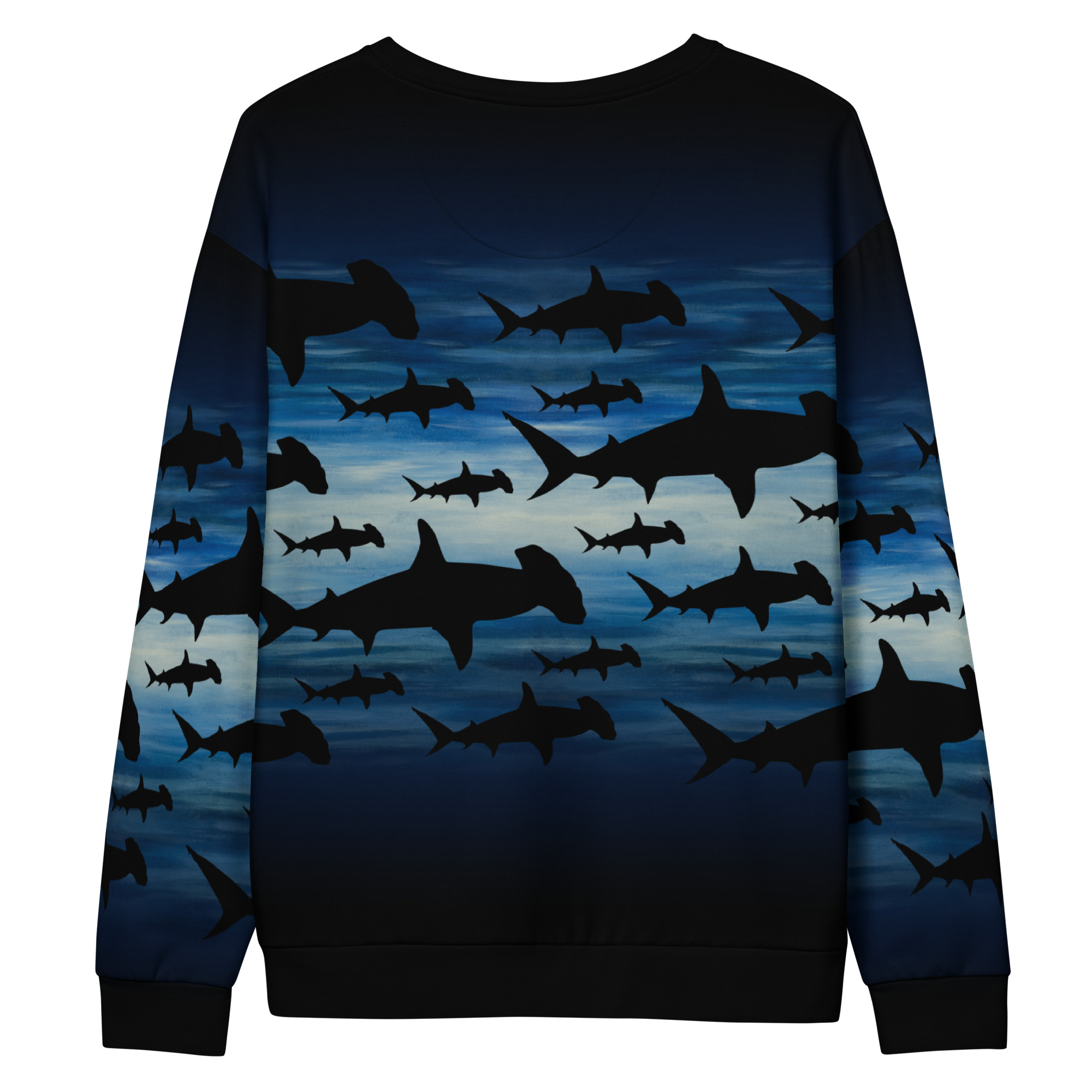 CAVIS a Shark Pattern Hammerhead Unisex Sweatshirt, Alternative Sea Life Long Sleeve Top - Image 13