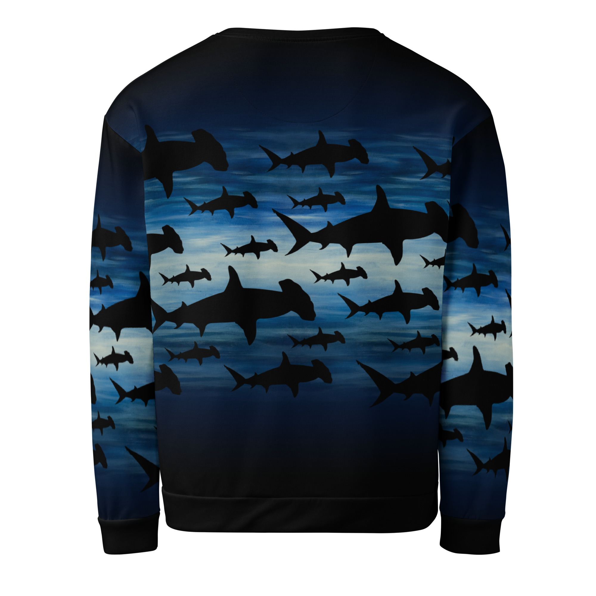 CAVIS a Shark Pattern Hammerhead Unisex Sweatshirt, Alternative Sea Life Long Sleeve Top - Image 14