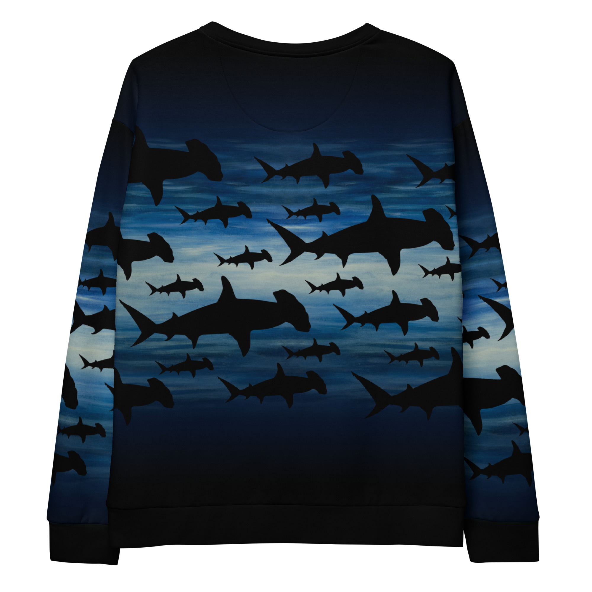 CAVIS a Shark Pattern Hammerhead Unisex Sweatshirt, Alternative Sea Life Long Sleeve Top - Image 17