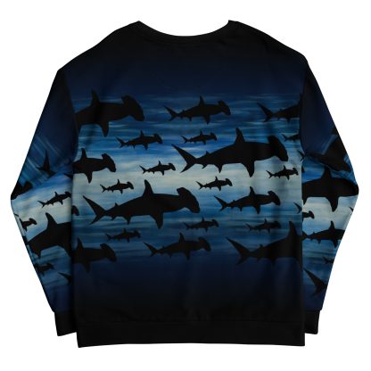 CAVIS a Shark Pattern Hammerhead Unisex Sweatshirt, Alternative Sea Life Long Sleeve Top - Image 25