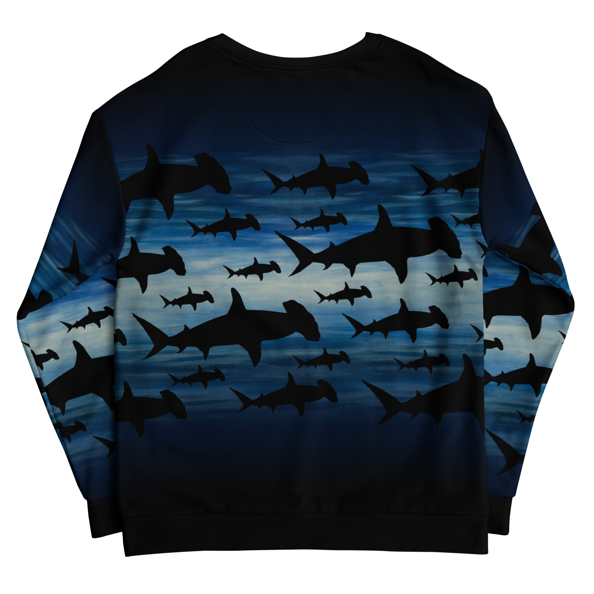 CAVIS a Shark Pattern Hammerhead Unisex Sweatshirt, Alternative Sea Life Long Sleeve Top - Image 25