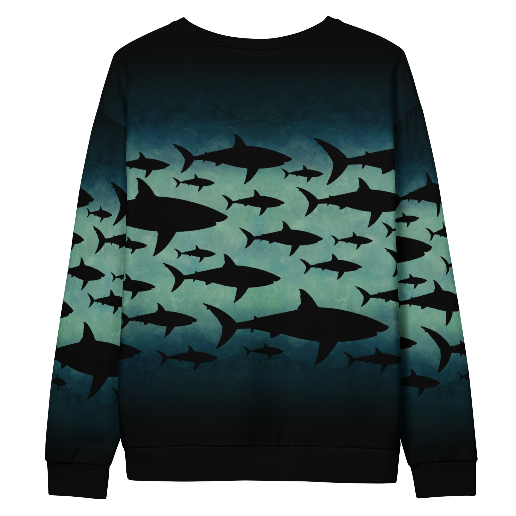 CAVIS a Shark Pattern Unisex Sweatshirt, Alternative Sea Life Long Sleeve Top - Image 11