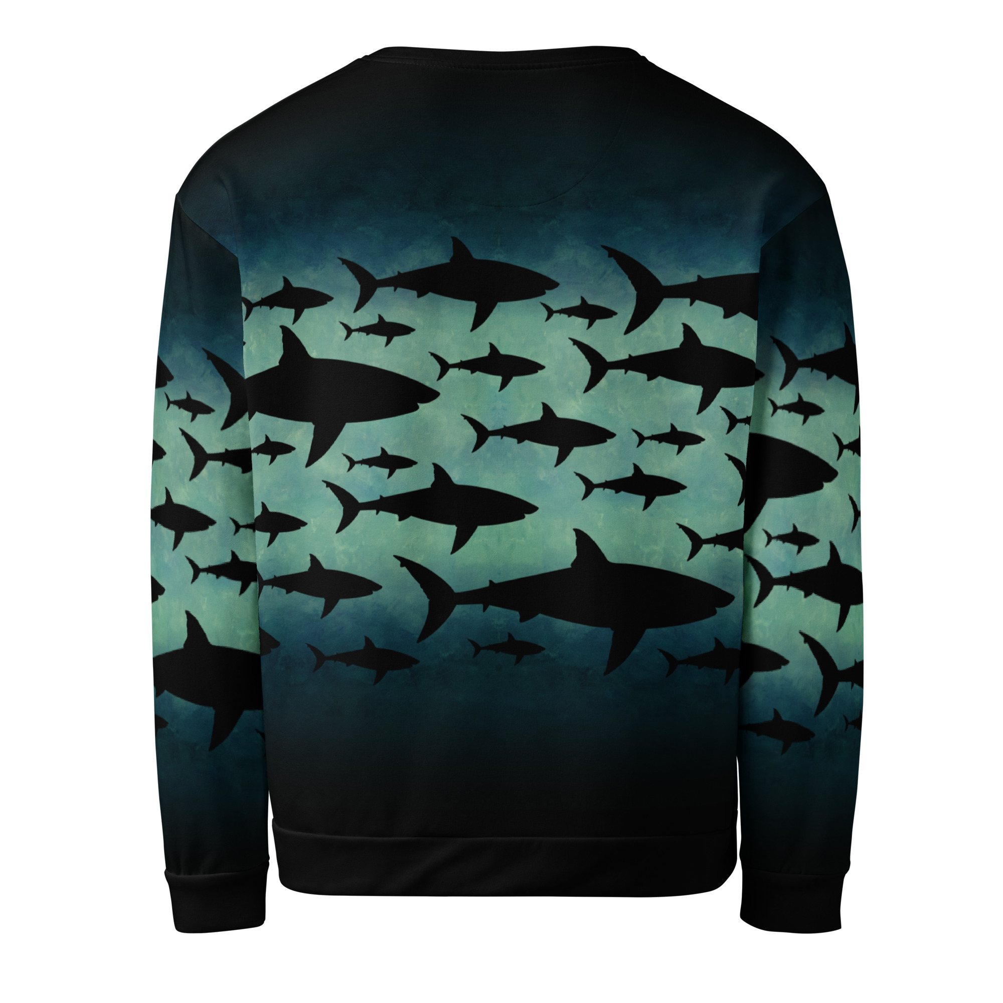 CAVIS a Shark Pattern Unisex Sweatshirt, Alternative Sea Life Long Sleeve Top - Image 12