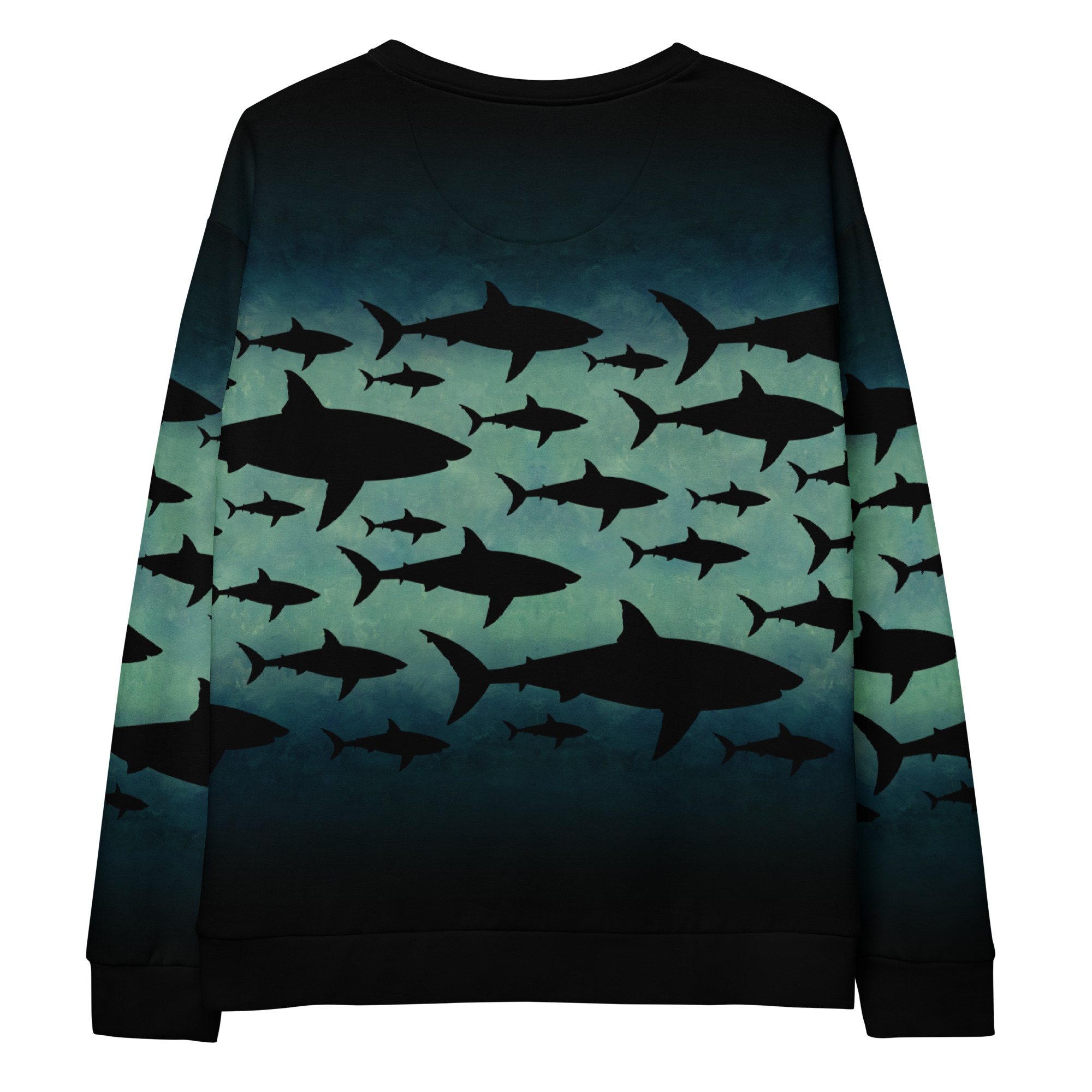 CAVIS a Shark Pattern Unisex Sweatshirt, Alternative Sea Life Long Sleeve Top - Image 15