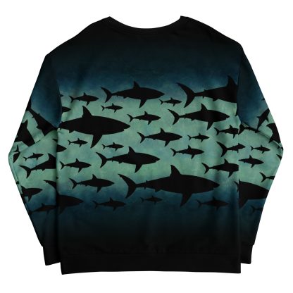 CAVIS a Shark Pattern Unisex Sweatshirt, Alternative Sea Life Long Sleeve Top - Image 23