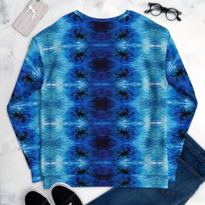 CAVIS Blue Ocean Octopus Unisex Sweatshirt, Alternative Sea Life Long Sleeve Top - Image 9