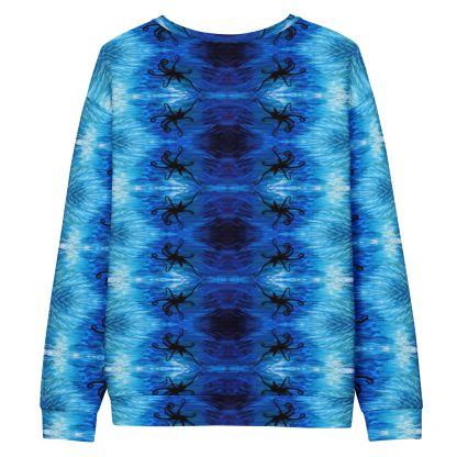 CAVIS Blue Ocean Octopus Unisex Sweatshirt, Alternative Sea Life Long Sleeve Top - Image 10