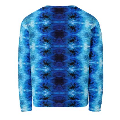 CAVIS Blue Ocean Octopus Unisex Sweatshirt, Alternative Sea Life Long Sleeve Top - Image 11