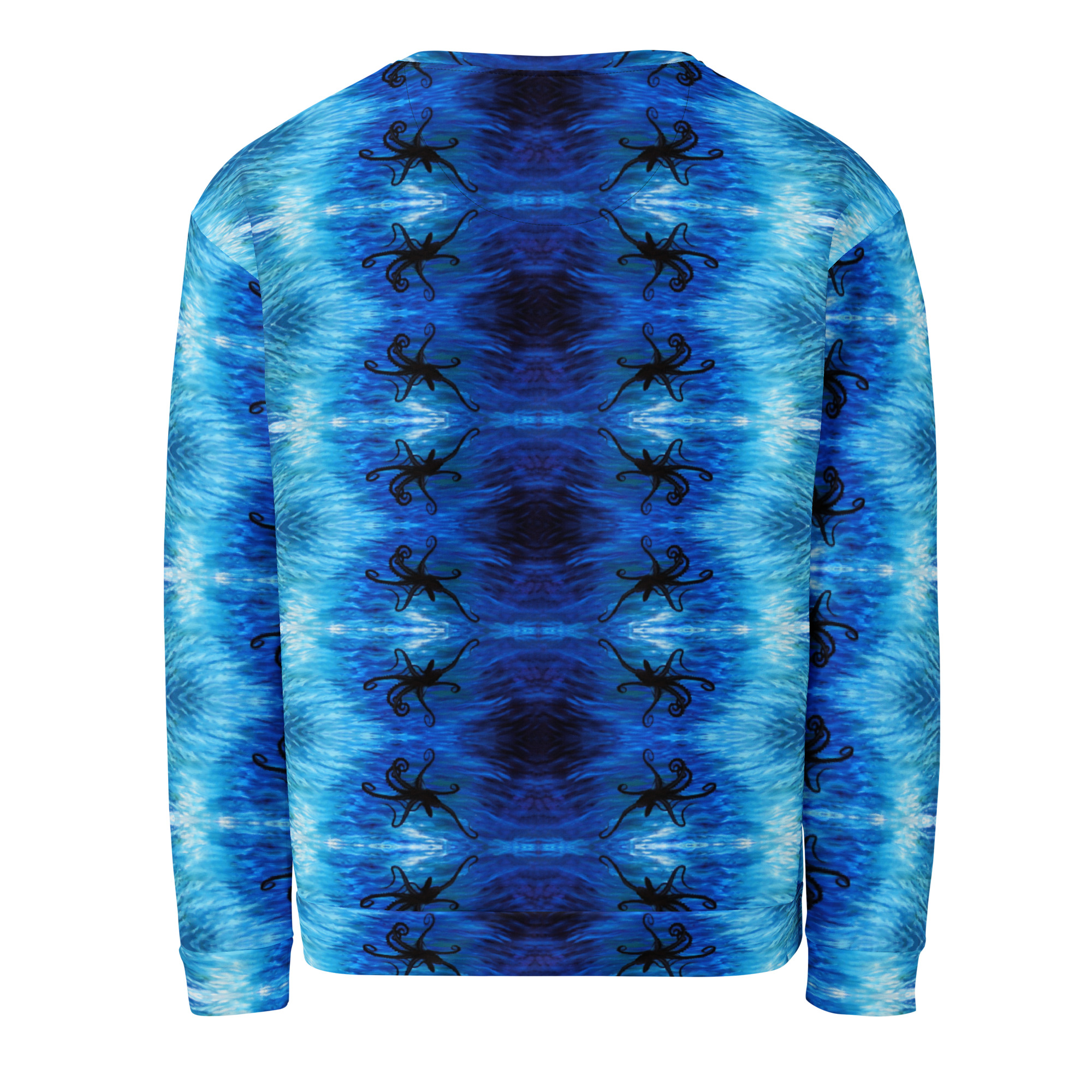 CAVIS Blue Ocean Octopus Unisex Sweatshirt, Alternative Sea Life Long Sleeve Top - Image 11