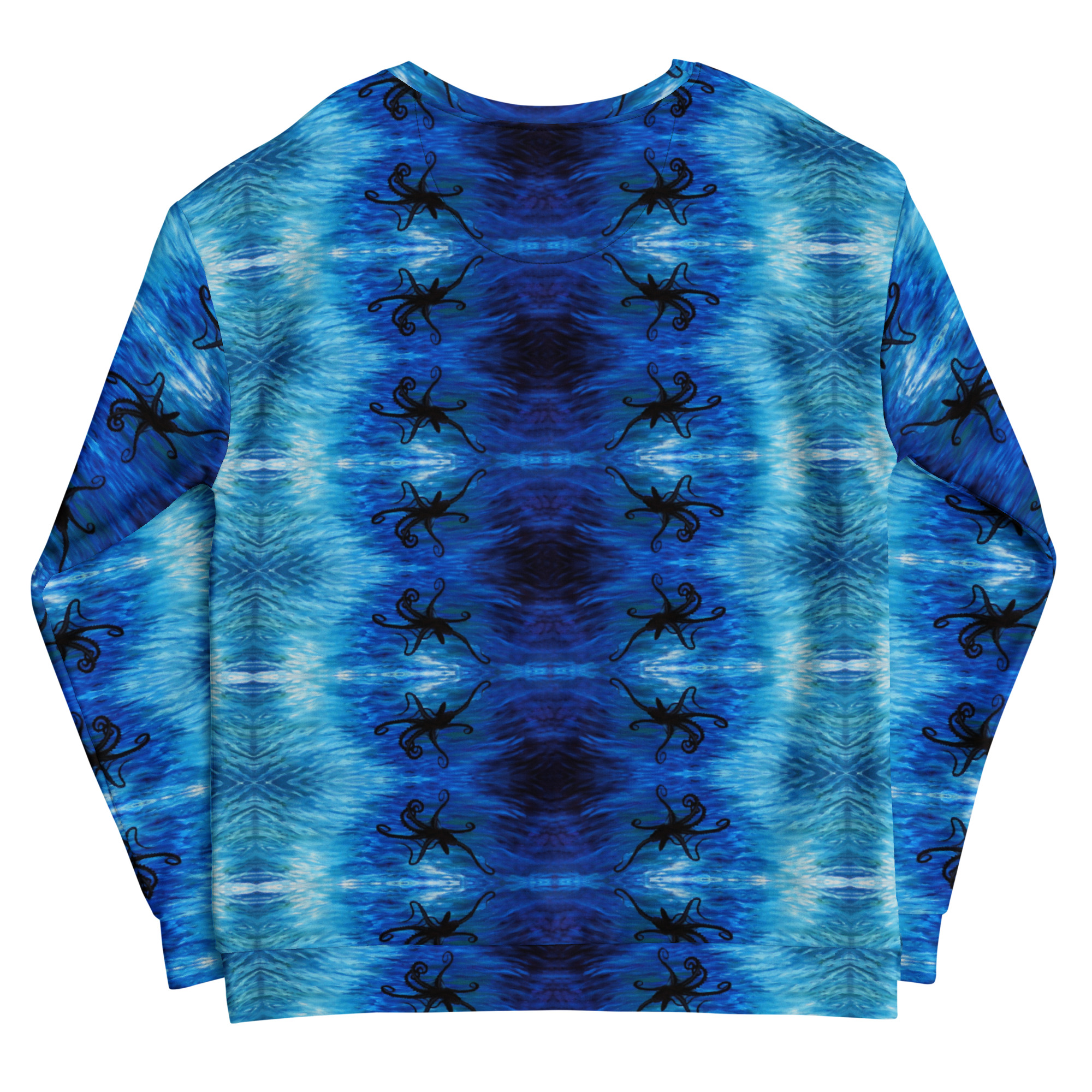 CAVIS Blue Ocean Octopus Unisex Sweatshirt, Alternative Sea Life Long Sleeve Top - Image 23