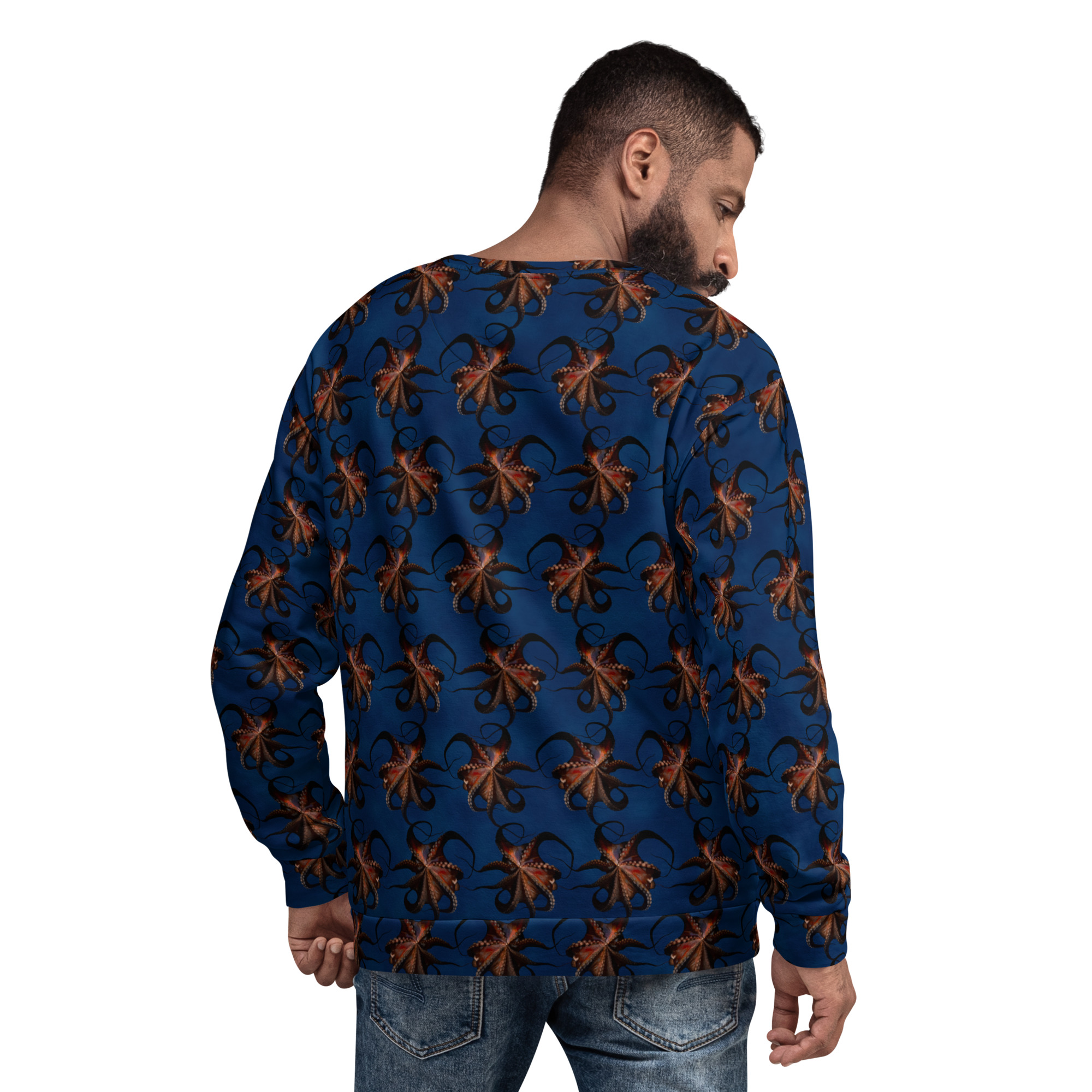 CAVIS Flying Octopus Unisex Sweatshirt, Alternative Sea Life Long Sleeve Top - Image 11