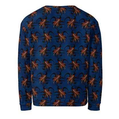 CAVIS Flying Octopus Unisex Sweatshirt, Alternative Sea Life Long Sleeve Top - Image 18