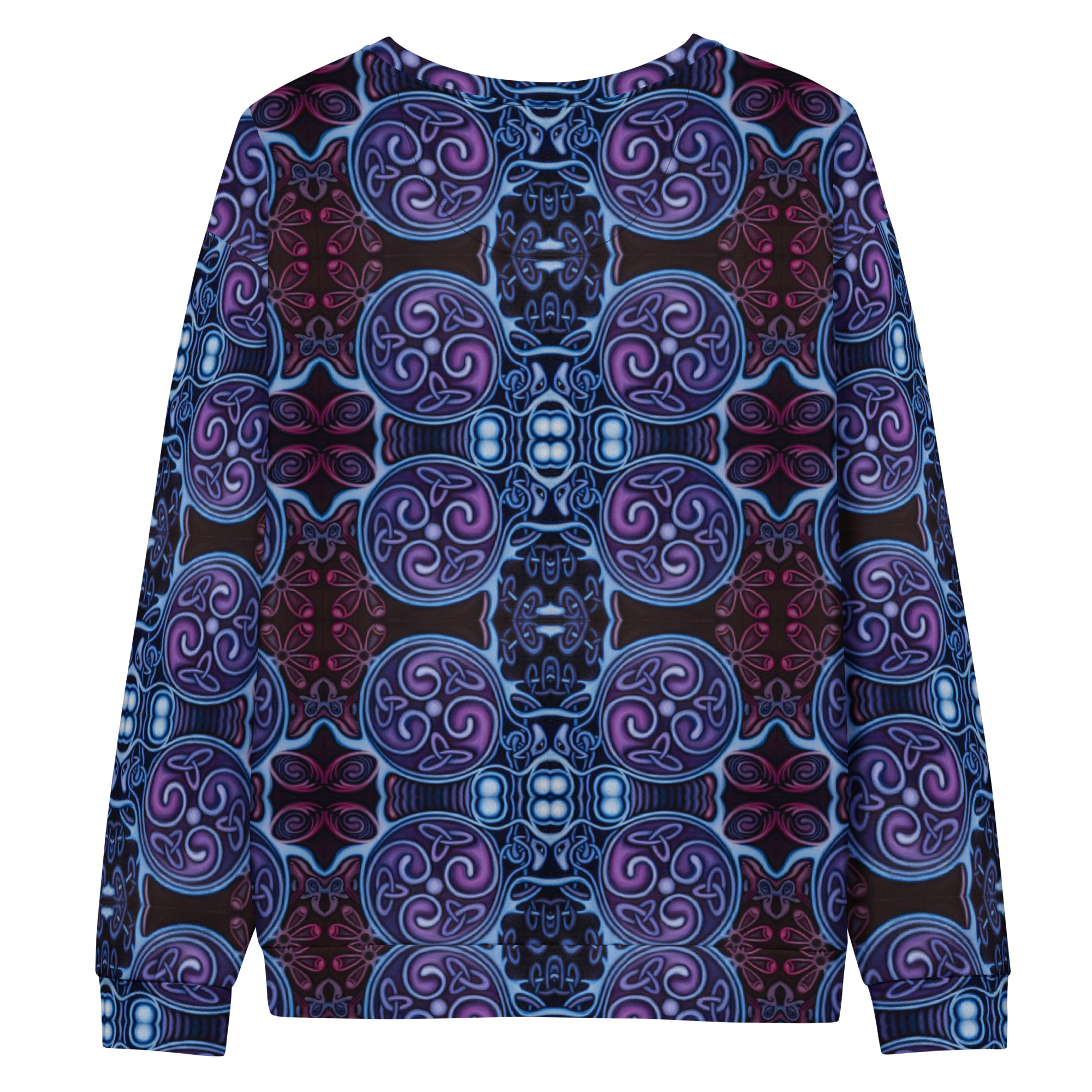 CAVIS Celtic Soul Unisex Sweatshirt, Alternative Blue and Purple Long Sleeve Top - Image 14