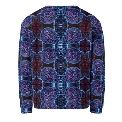 CAVIS Celtic Soul Unisex Sweatshirt, Alternative Blue and Purple Long Sleeve Top - Image 15