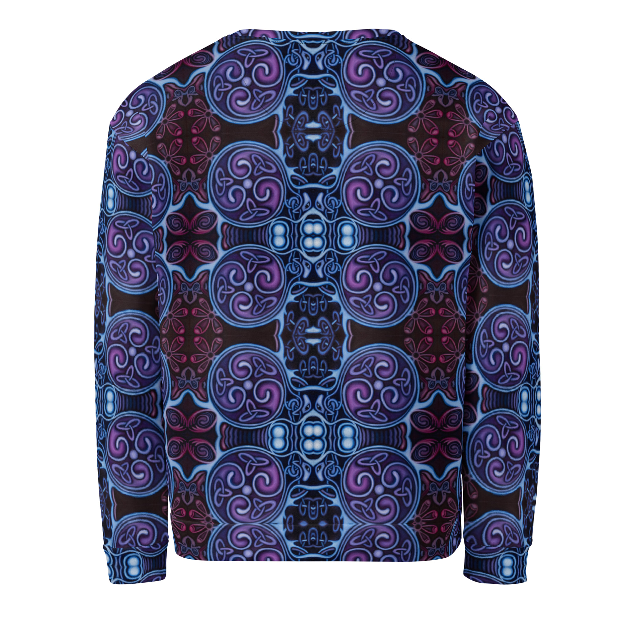 CAVIS Celtic Soul Unisex Sweatshirt, Alternative Blue and Purple Long Sleeve Top - Image 15