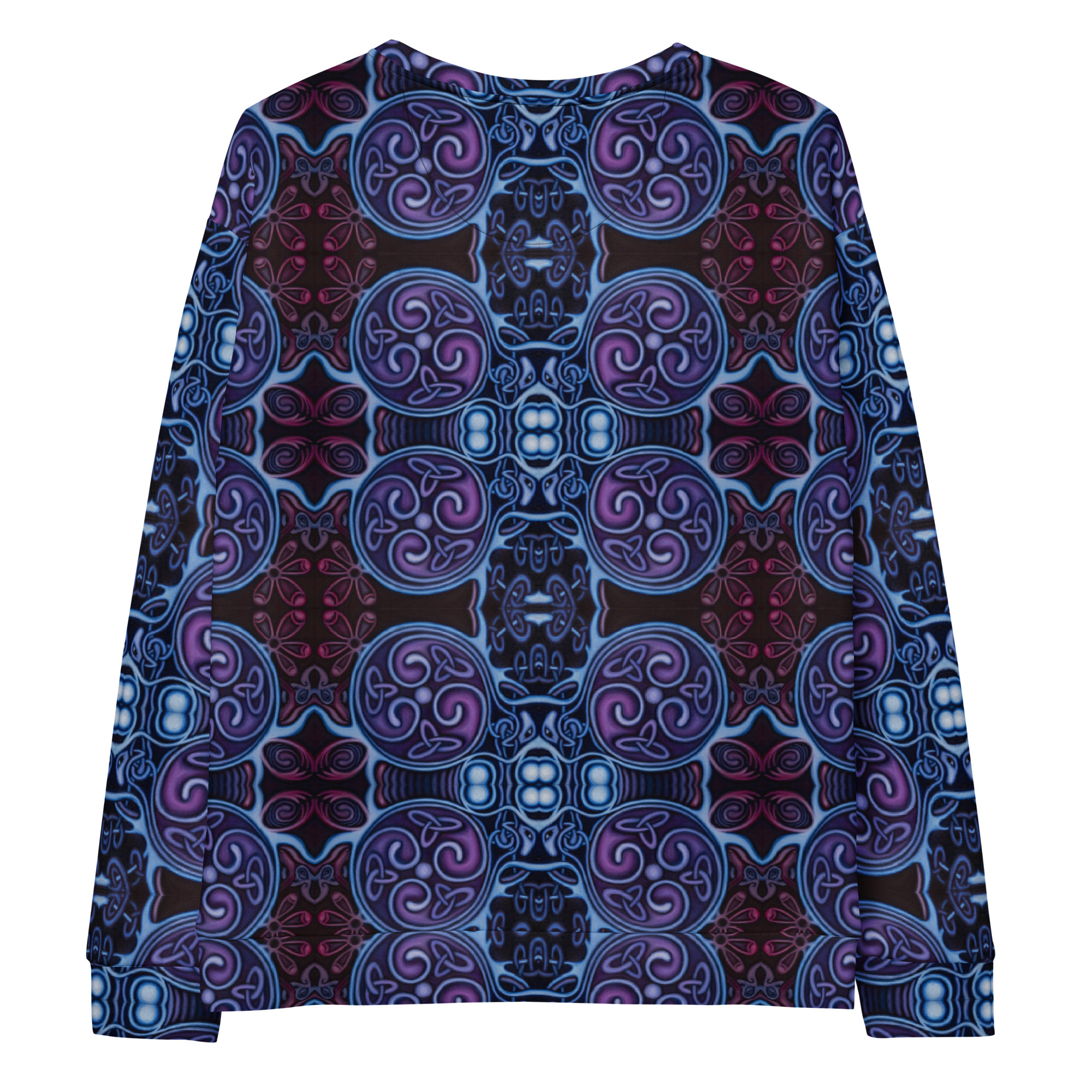 CAVIS Celtic Soul Unisex Sweatshirt, Alternative Blue and Purple Long Sleeve Top - Image 18