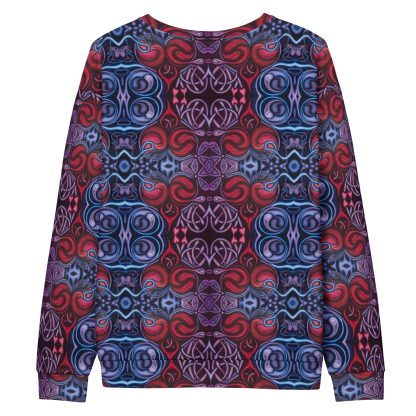 CAVIS Celtic Heart Unisex Sweatshirt, Alternative Red and Blue Long Sleeve Top - Image 13