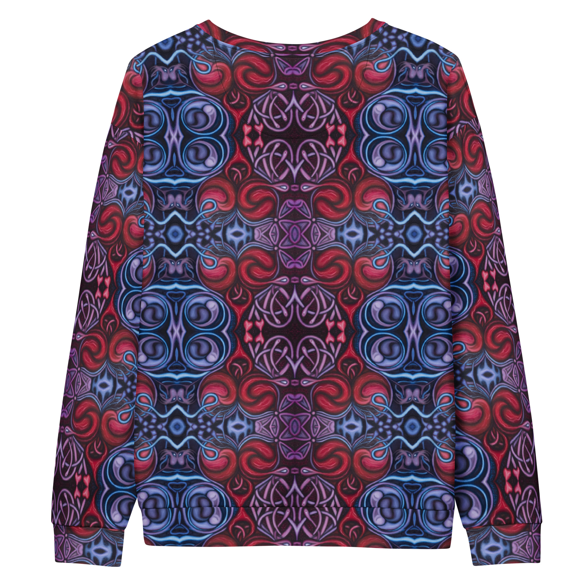 CAVIS Celtic Heart Unisex Sweatshirt, Alternative Red and Blue Long Sleeve Top - Image 13