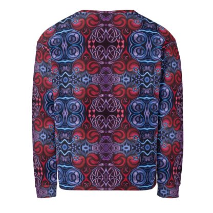 CAVIS Celtic Heart Unisex Sweatshirt, Alternative Red and Blue Long Sleeve Top - Image 14