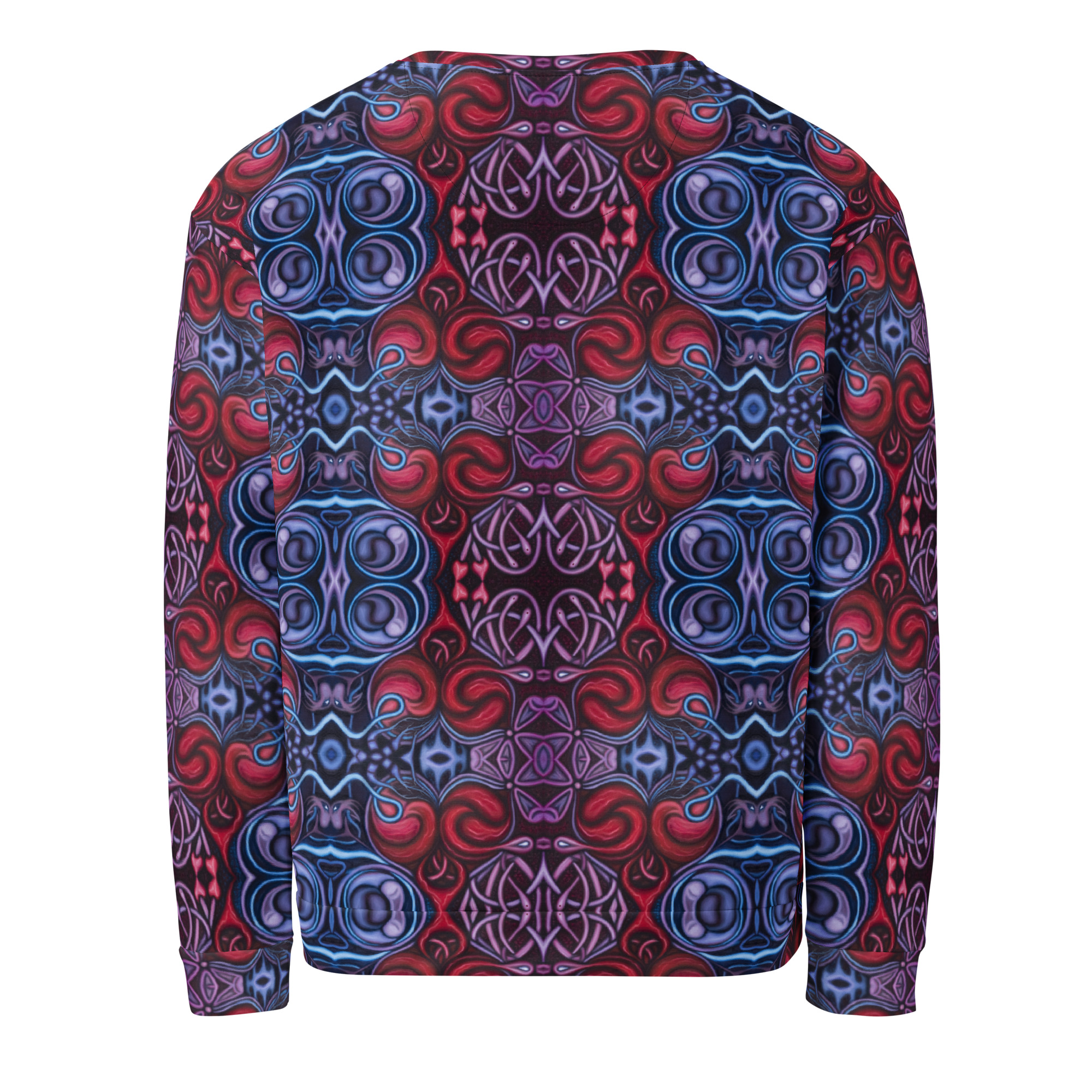 CAVIS Celtic Heart Unisex Sweatshirt, Alternative Red and Blue Long Sleeve Top - Image 14