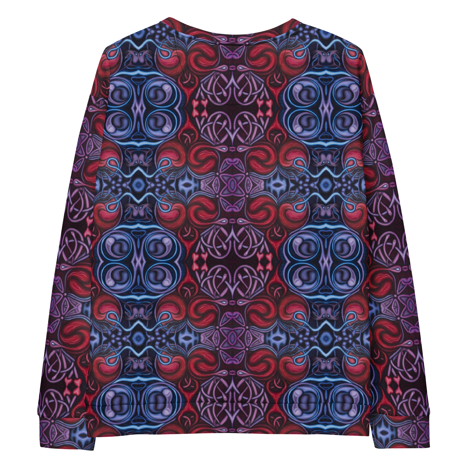 CAVIS Celtic Heart Unisex Sweatshirt, Alternative Red and Blue Long Sleeve Top - Image 17