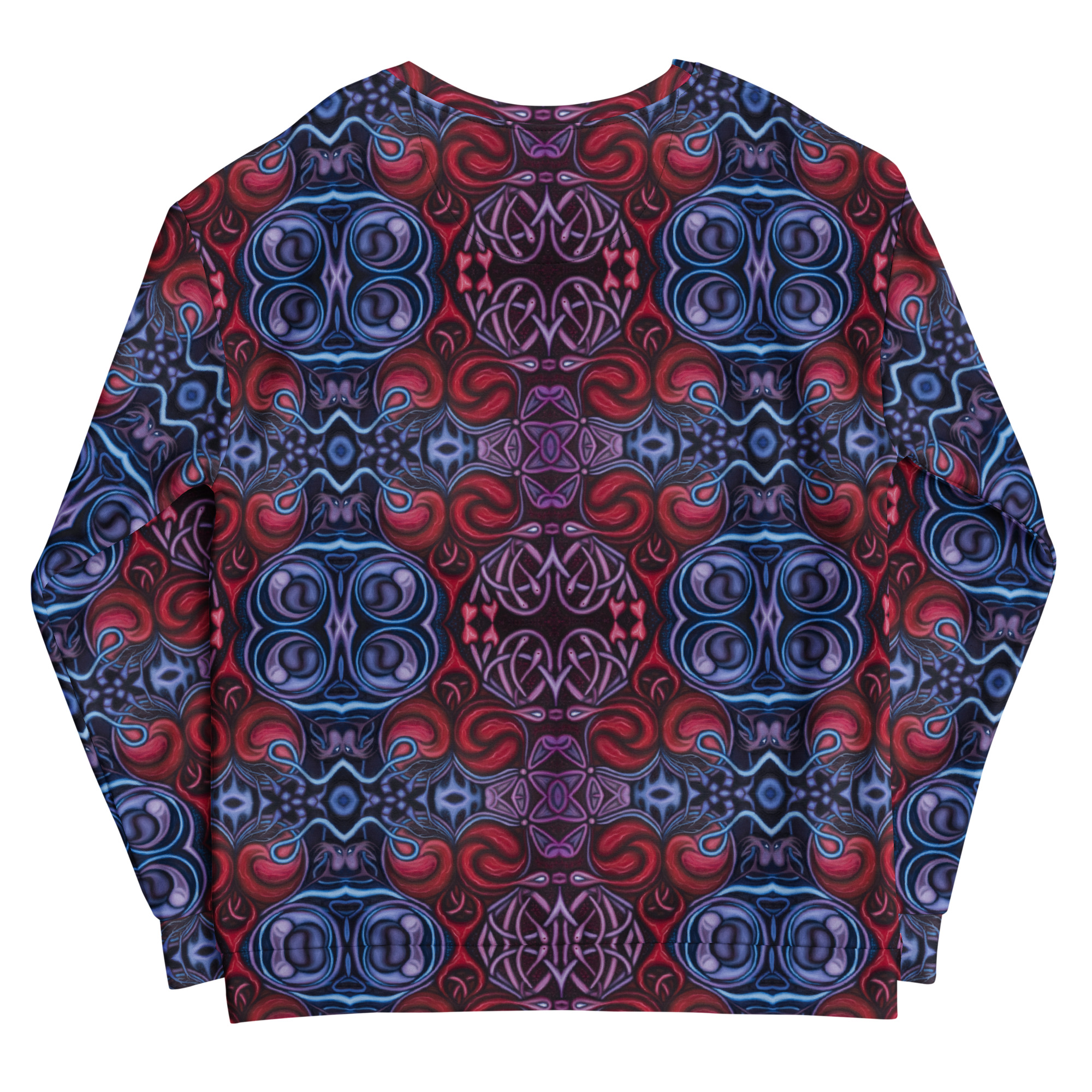 CAVIS Celtic Heart Unisex Sweatshirt, Alternative Red and Blue Long Sleeve Top - Image 28