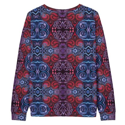 CAVIS Celtic Heart Unisex Sweatshirt, Alternative Red and Blue Long Sleeve Top - Image 35