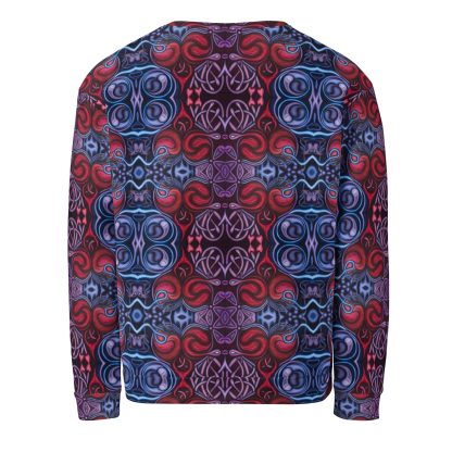 CAVIS Celtic Heart Unisex Sweatshirt, Alternative Red and Blue Long Sleeve Top - Image 37
